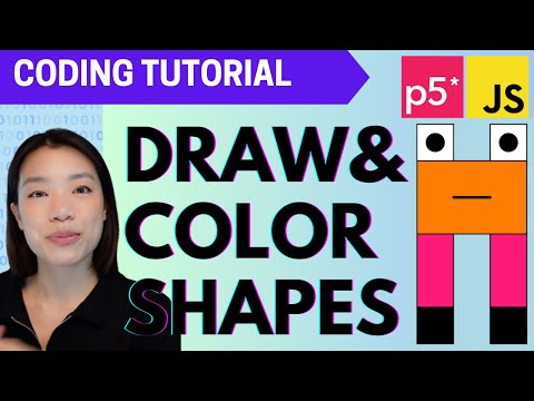 p5.js Coding Tutorial |  Draw & Color Shapes