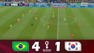 BRAZIL vs. SOUTH KOREA [4-1] | World Cup Qatar 2022 - Round '16 | Full Match Streaming - Gameplay