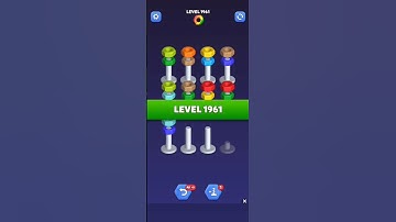 Nut Sort Level 1961 - Color Puzzle Game by Kiwi Fun #games #puzzle #NutSort #NutSortSolution