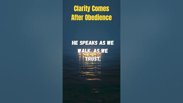 Clarity Comes After Obedience #shorts #prayer #jesus #jesuschrist #bible #amen #scripture