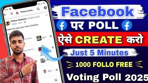 How to create poll on facebook 2025 | Facebook par poll kaise banaye | Create vote poll on facebook