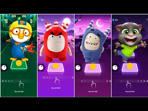 Pororo - oddbods fuse - oddbods pogo - talking tom gold run - Tiles hop EDM Rush!