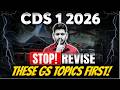 CDS 1 2026 : Most Important GS Topics | Subject Wise Breakdown by Vishal Sir 🔥