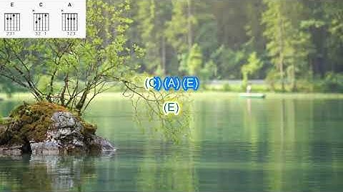 Green River by C.C.R play along with scrolling guitar chords and lyrics