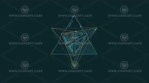 Looped animation of a complex star-shape HUD element.