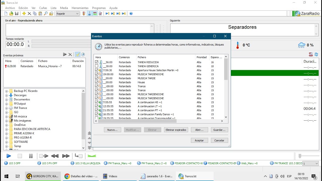ZaraRadio - No se abren los eventos al abrir el zara (solucion)