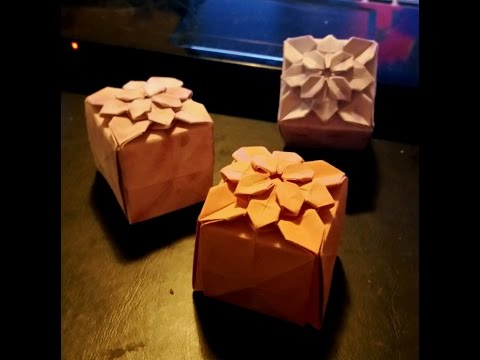 origami instructions Origami Hydrangea Cube or closed box (full video)