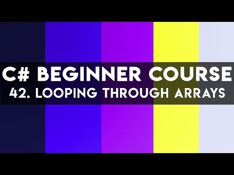C# Programming Tutorial 42 Looping Through An Array