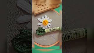 Easy sunflower embroidery 🌻 #crafts #embroidery #handmadeinusa #handembroidery #rose #art #shorts