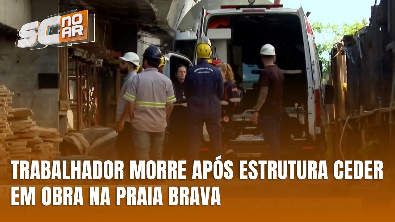 Trabalhador de 51 anos morre após estrutura ceder em obra na Praia Brava