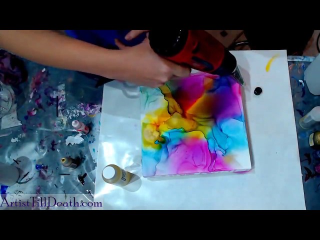 Art Shed Blog INKS How to apply alcohol inks to canvas