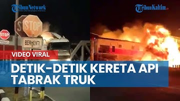 Video Detik-detik Kereta Api Tabrak Truk di Semarang, Sopir dan Kernet Sempat Minta Tolong