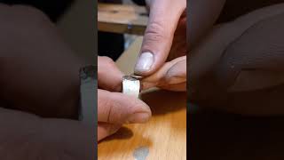 How to turn an empty bullet into a silver men's ring #short #shorts #jewellery