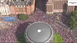 Aerial footage shows scale of 'unite the kingdom' rally