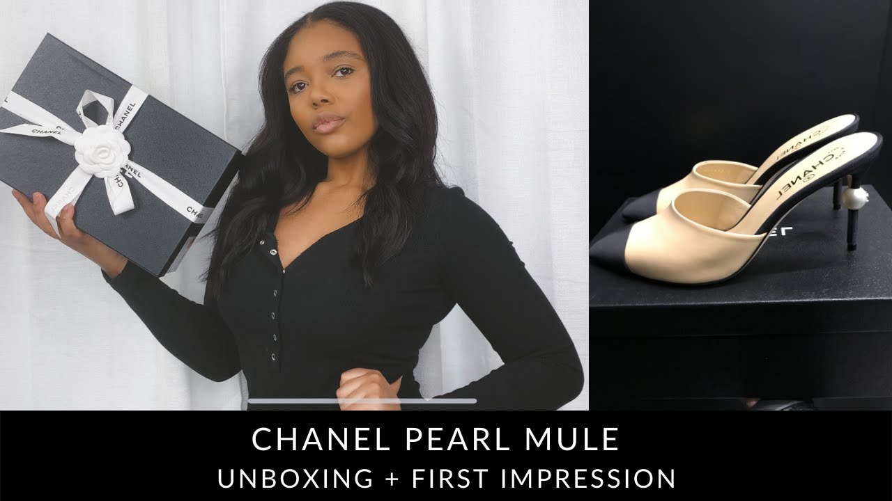 Chanel Slides + Pearl, Shoe boots, Heeled mules, Shoes