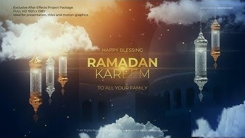 Best Ramadan Kareem Title 2020 || Free After Effects Templates || Video Tutorial || Ramzan Kareem