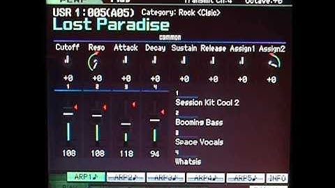 Motif Xs : Drum Performer Easy Sounds  english part 2