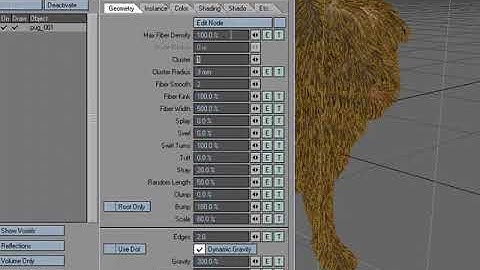 LightWave 9 FiberFX- Vertex Color Map