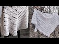 Бактус/Шаль/Платок крючком. Мастер-Класс + Схема. Crochet Baktus/Shawl/Scarf. Tutorial + Chart.