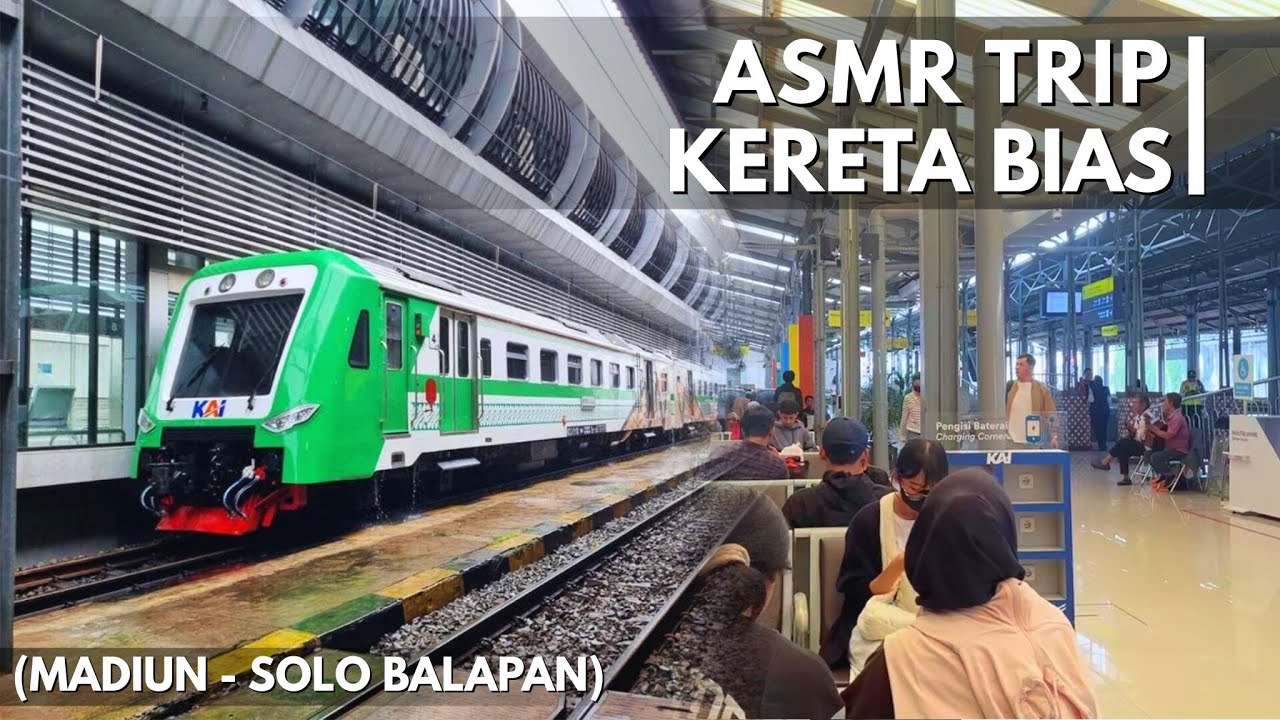 [ASMR] Naik Kereta Api BIAS Rute Madiun - Solo Hanya 40 ribu