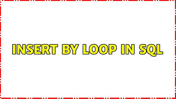 insert by loop in sql