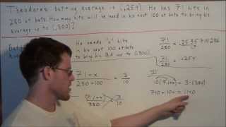 Proportion Word Problems (involving batting averages) - Integrated Algebra