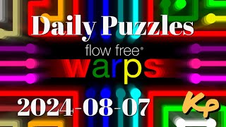 Flow Free Warps - Daily Puzzles - 2024-08-07 - August 7th 2024 screenshot 4