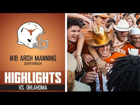 Arch Manning Highlights | Texas Longhorns vs. No. 6 Oklahoma Sooners | 2025 SEC Football