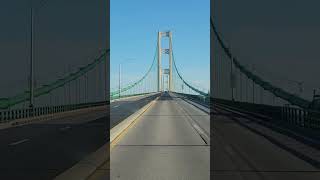 Crossing the Mackinac Bridge that connects the Lower and Upper Peninsula of Michigan! #TBT