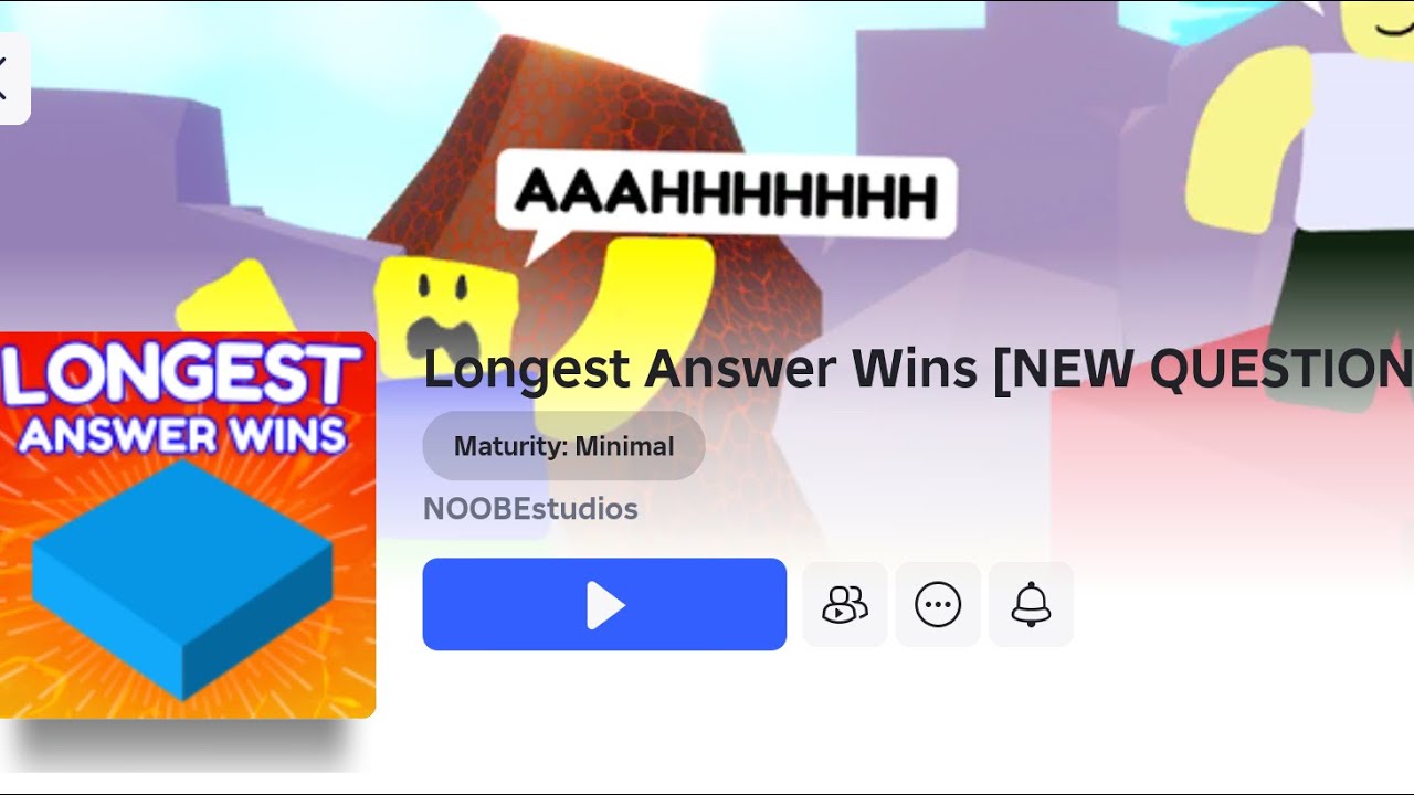 Playing Longest Answer Wins On Roblox YouTube 