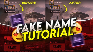 PUBG FAKE NAME TUTORIAL AFTER EFFECTS 😍| BLACK EDITS | NAME REPLACMENT! | PUBG MOBILE