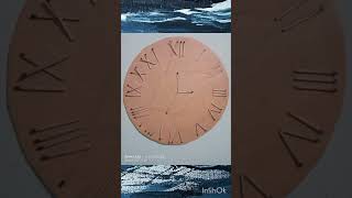 how to make clock β° with the help of matchstick #schoolproject #ytshort #handmadepapercrafts #maths