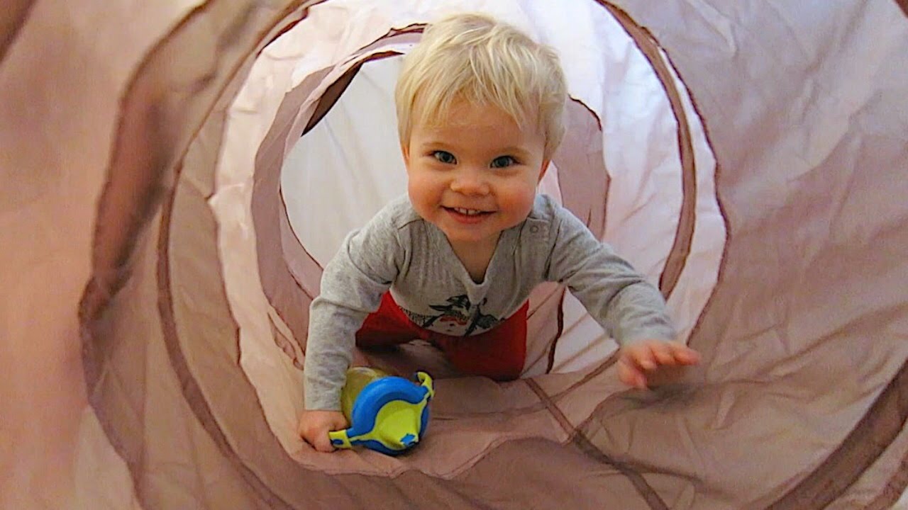 TODDLER HIDES IN TUNNEL! YouTube