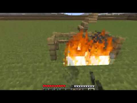 Minecraft Tutorial: How to make a wooden house that won't burn down