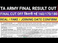 Ta army result 2026 | ta result 2026 | ta army final merit list 2026 | ta army final result zone 2