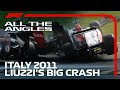 Vitantonio Liuizzi's Huge Crash - All The Angles | 2011 Italian Grand Prix