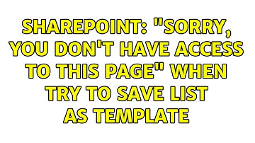 Sharepoint: "Sorry, you don