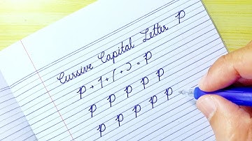 How to write English Cursive Capital letter P | Cursive uppercase letter P | practice for beginners