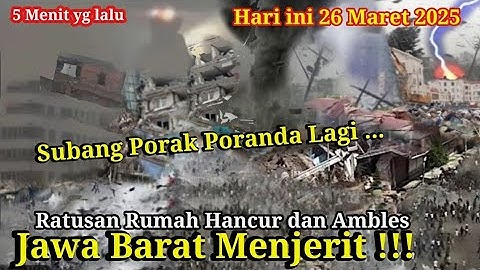 JABAR MENJERIT ! DETIK DETIK BAK TORNADO SAPU KOTA SUBANG HARI INI, PUTING BELIUNG SUBANG JAWA BARAT