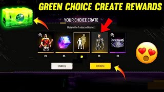 FF MAX 💎 GREEN CHOICE CREATE REWARDS || FF NEW EVENT || STORE GAMING