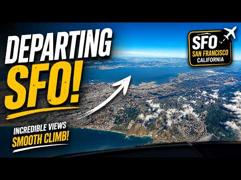 8K | The Most Incredible SFO Departure You'll See | Challenger 350