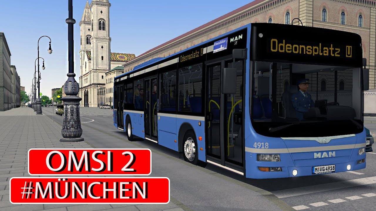 OMSI 2 MÜNCHEN CITY : Linie 153 zum Odeonsplatz im Solo MAN Lions City | BUS-SIMULATOR