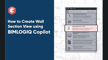 How to create a wall section view using BIMLOGIQ Copilot