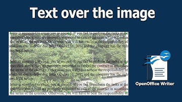 How to text over the image in OpenOffice Writer Document