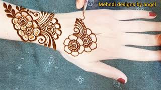 easy simple mehndi designs for back hand|rakhi/eid 2020 special mehndi designs|ईद राखीमहेंदी डिजाइन