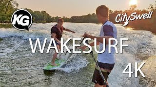 Wakesurfing City Swell Kyiv / Вейксерфинг Киев /  Malibu boats 4k