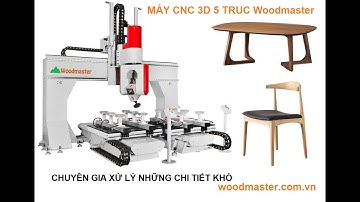 Woodmaster. MÁY CNC 5 TRỤC 2 BÀN 4 Dao gia công trung tâm Cnc 3D