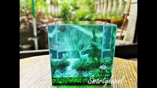 Forest Resin Diorama | Patronus Resin Cube | Flower Resin Paperweight |Resin Art