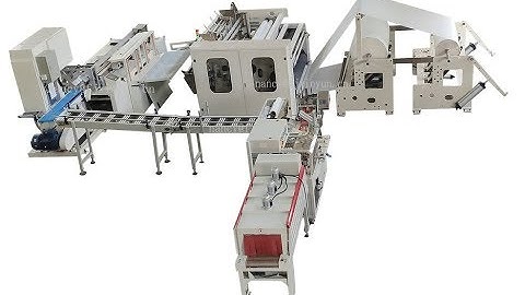 Automatic labelling maxi paper roll shrink packing machine production line