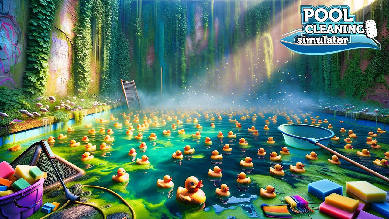 Pool Cleaning Simulator Gameplay | A Giant Duck? Really? | EP2